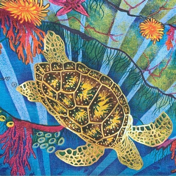 Turtle design tote bag! Great for shopping, pool or beach!Stock photo is first - Picture 4 of 10